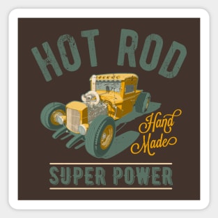 Hot Rod Super Power Hand Made Sticker